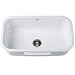 Kraus KEU-14WHITE Pintura 16 Gauge Undermount Single Bowl Enameled Stainless Steel Kitchen Sink, 31 1/2-inch, White
