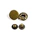 30 Sets Heavy Duty Snap Fasteners, BetterJonny 15mm Antique Brass Poppers Press Stud Rivet for Leather Craft Sewing Clothing
