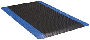 Diamond Foot Anti Fatigue Floor Mat Black/Blue - 3' X 5'x 9/16in