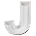 Ivy Lane Design Ceramic Love Letter Dish, Letter J, White, 6-Inch