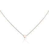 YUMILY Womens Charm Mini Heart Pendant Necklace