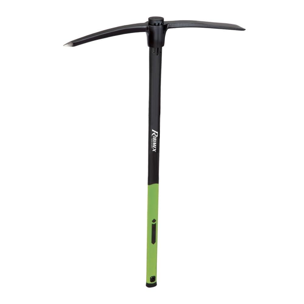 Ribimex 1.5kg Tempered Steel Pickaxe with Ergonomic Tri-Material Handle, Sharp and Durable Blade, 36" Length, for Farming, Gardening and Digging - PROJTPI15
