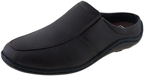 HEALTH FITMen's Pu Brown Open-Back Diabetic & Orthopedic Footwear HF401BL