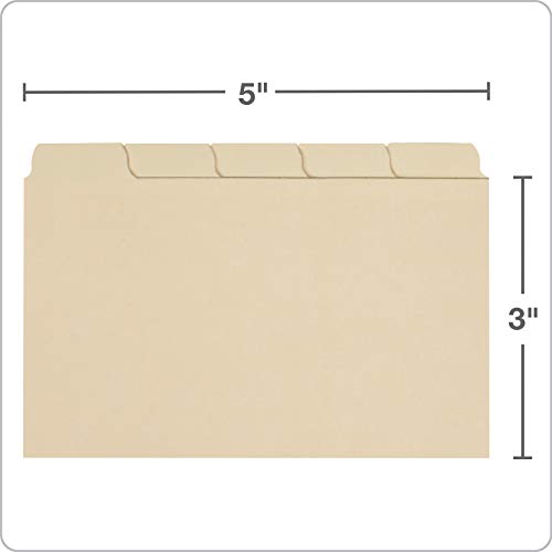 Oxford Index Card Guides with Blank Tabs, 3 x 5 Inches, 1/5 Cut Tabs