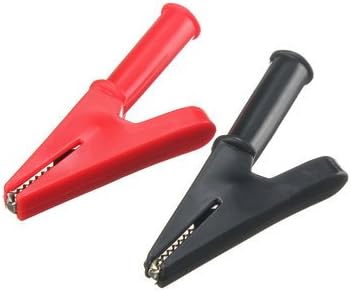 2Pcs 2000V 30A Crocodile Alligator Folders Safety Test Clips For 4mm Shrouded Banana Plug