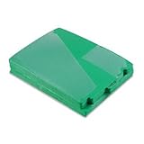 Pendaflex 13543 End Tab Vinyl Outguides w/Center Tab Printed Out, Letter Size, Green, 50/box