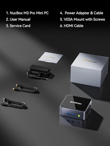 GMKtec M3 Pro Mini PC Intel Core i5-13500H, 16GB RAM 512GB SSD, Triple 4K Display Mini Computer, WiFi 6, BT5.2, USB-C, Compact Desktop PC for Office & Home