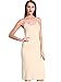 MSBASIC Women's Adjustable Spaghetti Straps Long Cami Slip Dress (Medium, Nude)