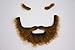 Mustaches Self Adhesive, Novelty, Realistic, Traper Fake Beard Fake Mustache and Fake Eyebrows, Brown Color