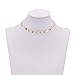 Geerier Charming Gold Disc Choker Necklace Coin Choker Disc Dangle