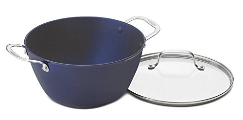 Click Here to See More Images Cuisinart CIL4525-26BB CastLite Non-Stick Cast Iron Dutch Oven with Cover, 5.25-Quart, Blue on Blue