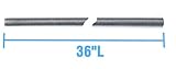 Steel All-Thread Lamp Pipe is 36 Inches Long (Pkg/5)