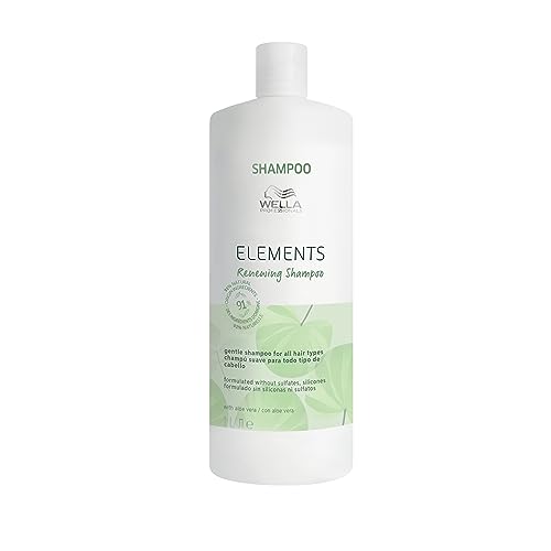 Wella Professionals Elements Renewing Shampoo ohne Sulfate und Silikone – beruhigende Haarpflege für empfindliche Kopfhaut – mit Aloe Vera und Vitmain