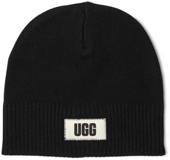 UGG Men's High Crown Beanie, Black II, One Size at Amazon Men's