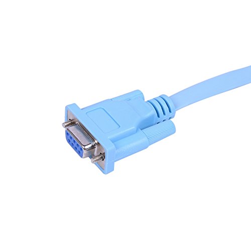 HDE Console Cable for Cisco Networking Devices RJ45 Cat5 LAN to 9PIN DB9 Serial RS232