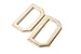 Bobeey 4pcs 1 1/2'' Light Gold Flat D Rings for Leather Craft,D Shape Clasps Metal D Ring,Purses Findings BBC16 (Light Gold)