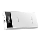 PISEN 20000mAh Portable Charger LCD Display Power Bank Ultra High Capacity External Battery Pack for iPhone,iPad,Samsung,Nexus and More (White)