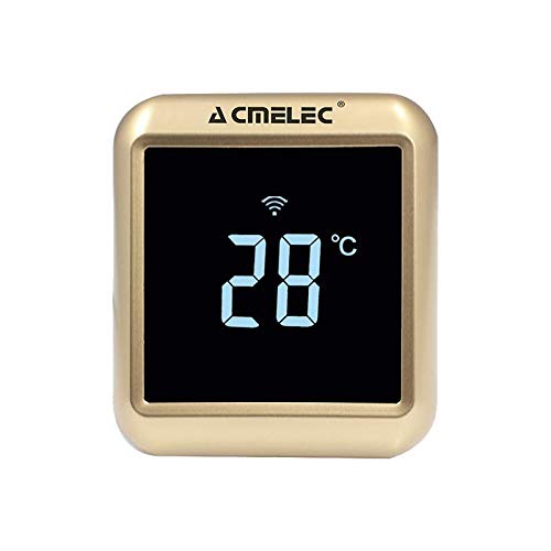 AE-58-KH-WiFiCentral Air Conditioning Control Panel Switch Fan Coil Unit Temperature Controller Material-Linked Remote WiFi LCD Controller 58K (Central air-Conditioning，WiFi Version, Black)