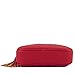 Simple Shoulder Bag Crosbody with Metal Chain Strap and Tassel Top Zipper (Red)