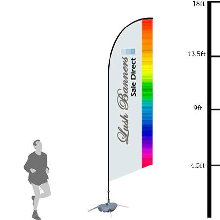 Amazon Com Custom 17ft Uv Bowhead Banner Stand Double Sided