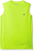 Champion  Big Boys' Performance Muscle Tank , Neon Sun, Medium