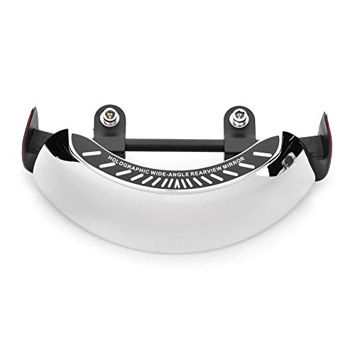 Motorcycle Wide Angle Rear View Mirror, Universal Chromed 180 Degree Ultra Wide Angle Central Windscreen Mount Add Mirror Automotive Interior Mirrors