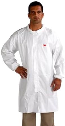 3M Disposable Lab Coat 4440, Polypropylene, Medium, White