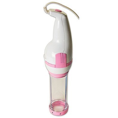 Nostalgia Electrics Electric Cookie Press/Cake Decorator in White/Pink