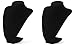 Adorox 2pcs Velvet Chain Necklace Display Stand – Jewelry Bust Holder Organizer for Necklaces, Pendants, and Chains – Black Velvet Jewelry Display for Retail, Craft Fairs, and Home Organization Black