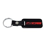 Chevrolet Corvette Z06 C7 Key Chain - Satin Black & Red Logo - Made in USA