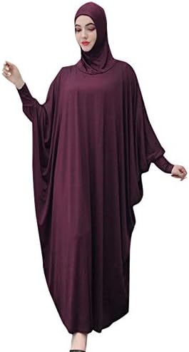 FPOVFPO Women's Muslim Abaya One-Piece V Neck Bronzing Dress Islamic Full Length Kaftan Daily Casual main image 0