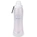 RockBirds S3 Collapsible Water Bottle, BPA-Free, FDA Approved Foldable Silicone Sports Water Bottle17Oz White
