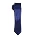 Doninex Men's Solid Black Skinny Tie