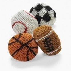 DOZEN (12) Sports Hacky Sacks, Knitted Kick Balls (Pack of 12) Foot Bags/Kick Balls/Hacky Sacks/ Woven Kick balls
