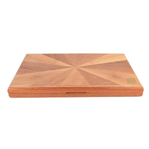 17' Backgammon Game Set w/ Wood Inlay Board and Accessories