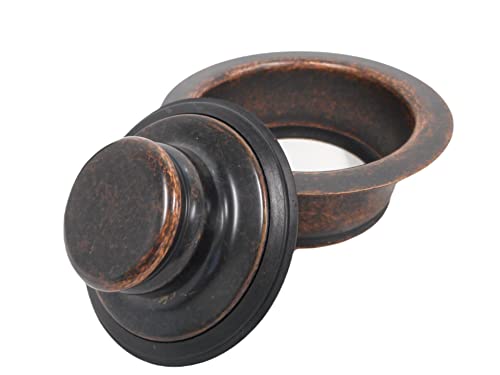 SimplyCopper 3-1/2 in Copper Sink Kitchen Bar Prep Garbage Disposal Flange with Stopper
