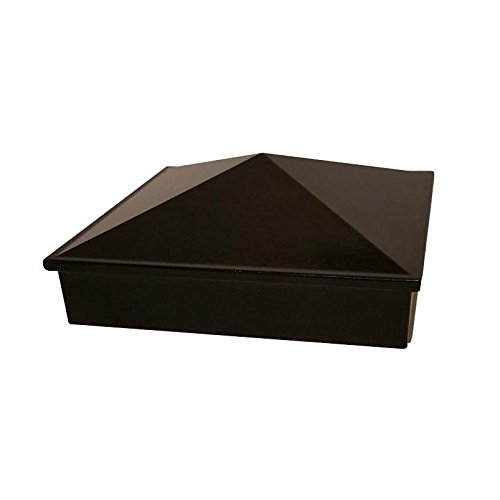 Nuvo Iron 3"x 3" Pyramid Ornamental Aluminum Post Cap for 3"x 3" Metal Posts Black