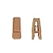 DmsBanga 30PCS Slimline Plastic Finger Clips Pants Hanger Strong Pinch Grip Clips For Velvet Hangers Set Camel Color