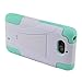 FINCIBO Case Compatible with Motorola Droid Mini XT1030, Hybrid Dual Layer Protector Cover Case Gel Silicone With Stand For Droid Mini XT1030 - White/Sky Blue