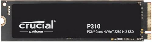 Crucial P310 1TB SSD, PCIe Gen4 NVMe M.2 2280, Up to 7,100MB/s, for Laptop, Desktop (PC), & Handheld Gaming Consoles, Includes Acronis Data Recovery Software, Solid State Drive - CT1000P310SSD801