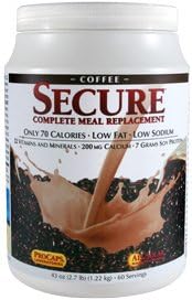 ANDREW LESSMAN Secure Soy Complete Meal Replacement - Coffee 60 Servings - Only 69 Calories, 7g Non-GMO Soy Protein, Vitamins and Minerals, Low-Fat, Nutritious and Delicious, Mixes Instantly