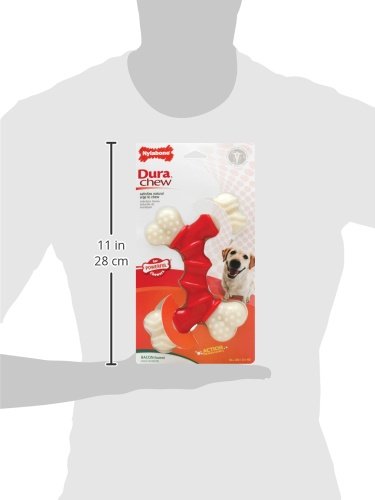 Nylabone Dura Souper Bacon Flavored Double Bone Dog Chew Toy