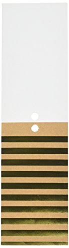 American Crafts We R Memory Keepers Paper Pad Kraft with Gold Foil 36 Sheets, 3 x 5"