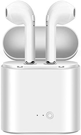 Bluetooth Headset, Stereo Wireless Headset with Charger, Mini Built-in Headphones for iPhone 7, 7 Plus, 6S, 6S Plus, 6, SE, 5S, 5, Samsung Galaxy S7, S8 and Android Phones