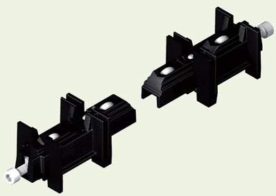 LA CROISEE DS - Pair of Aluminium Chassis Renovation Trolleys Model Double Br 4535
