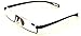Featherweight Slim Half Rim Memory Flex Reading Glasses With Anti-reflective AR Coating (black, 1.00)