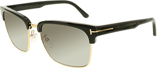 Tom ford men s river clubmaster sunglasses in shiny bla…