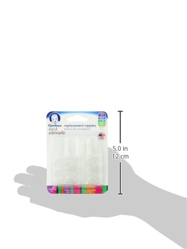 Gerber First Essential 6 Pack Silicone Nipples, Fast Flow