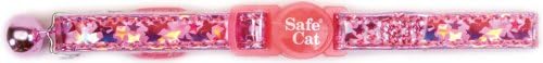 Super Star Cat Collar, 3/8 Wide, Adjustable 8-12, Pink
