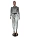 Womens 2 Pieces Outfits Jumpsuits Fully Reflective Jacket Long Pants Jumpsuits Set Club Wear
